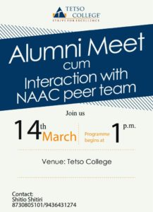 Alumni meet cum Interaction with NAAC peer team @ Tetso College