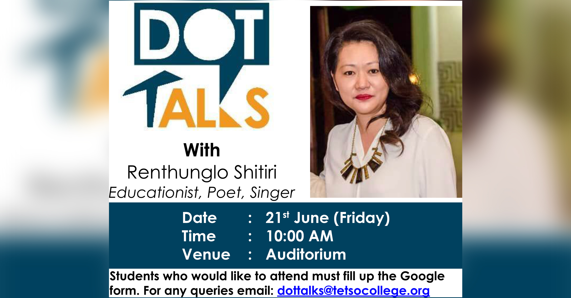 DOT Talks with Renthunglo Shitiri