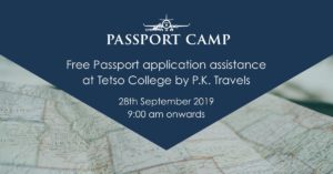 PASSPORT CAMP IN TETSO COLLEGE CAMPUS @ Tetso College Campus