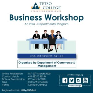 Business Workshop Organized by Department of Commerce & Management @ Tetso College