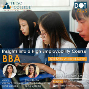 Insights into a High Employability Course: BBA | DOT Talks Webinar Series @ Google Meet