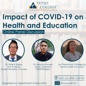 Online Panel Discussion on Impact of COVID-19 on Health and Education @ Google Meet