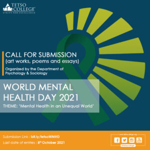 It’s World Mental Health Day this coming Sunday, 10th October 2021