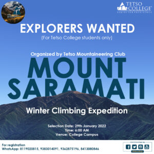 Mt. Saramati Winter Climbing Expedition Selection Process @ Tetso College Campus
