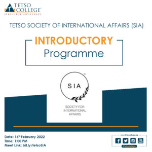 Tetso Society of International Affairs (SIA) Introductory Programme