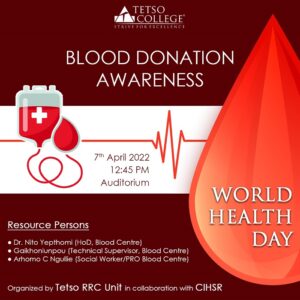 Awareness on Blood Donation @ Auditorium