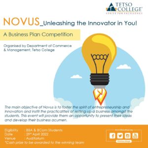 NOVUS_Unleashing the Innovator in You! - A Business Plan Competition @ Auditorium