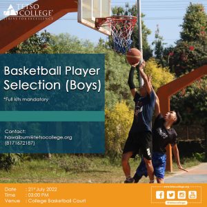 COLLEGE BASKETBALL PLAYER SELECTION (Boys) @ College Basketball Court
