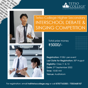 Invitation for Interschool Debate and Singing Competition @ Tetso College